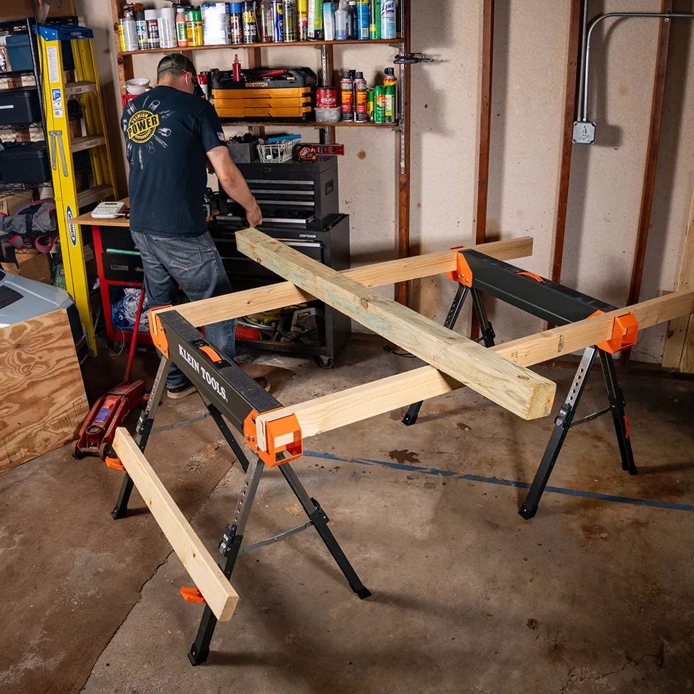 Caballete para aserrar plegable de patas ajustables y mesa para el lugar de trabajo, paquete de 1 unidad
